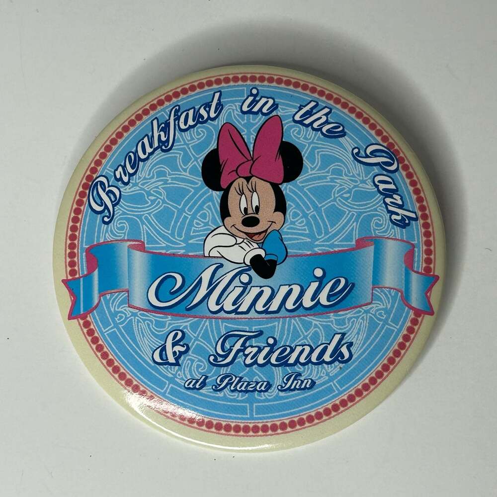 Disneyland Plaza Inn Breakfast in the Park Minnie & Friends 3-InchPinback Button